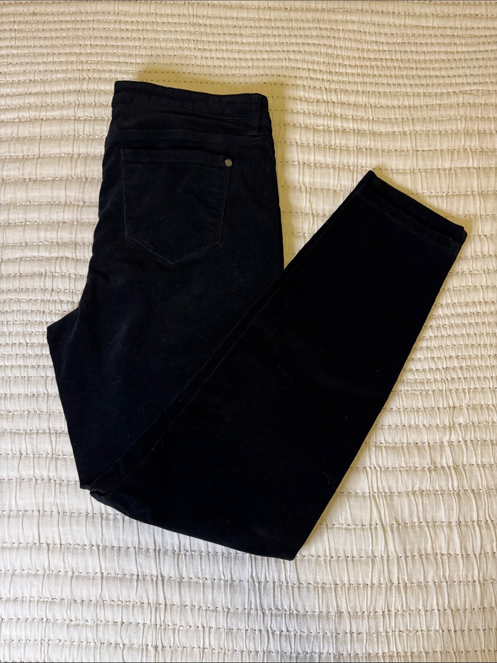 Well Worn Black Skinny Corduroy Pants